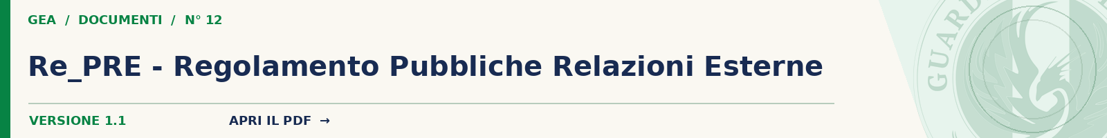 12 Re_PRE - Regolamento Pubbliche Relazioni Esterne (Vers. 1.1)