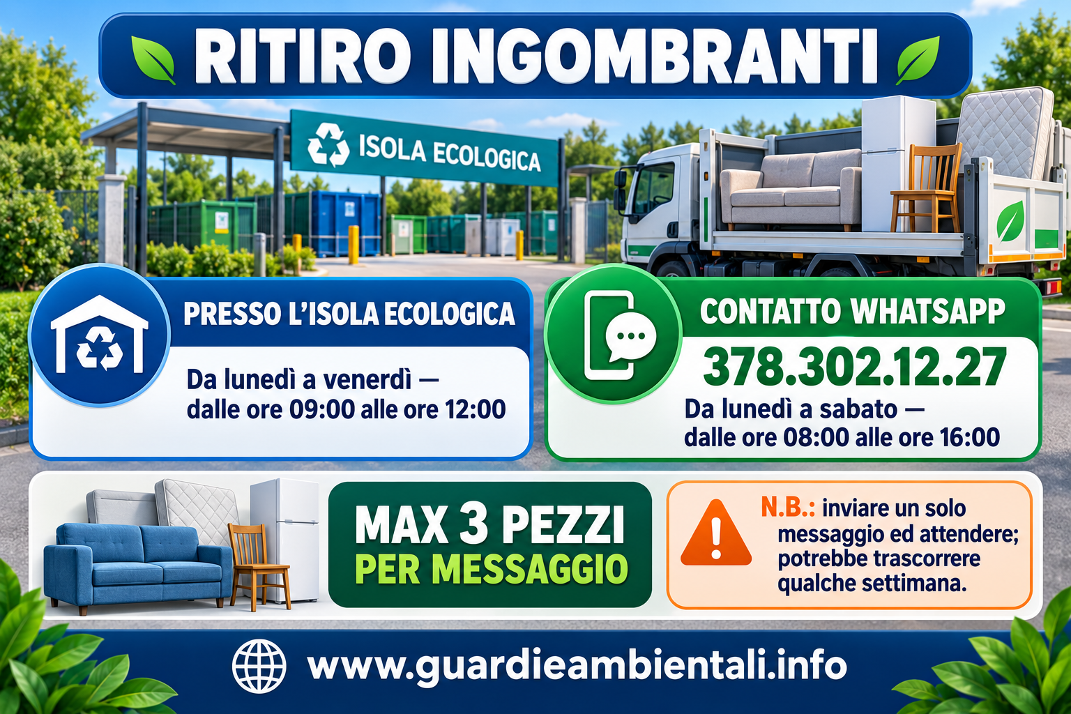 Isola ecologica Frattamaggiore: RITIRO INGOMBRANTI