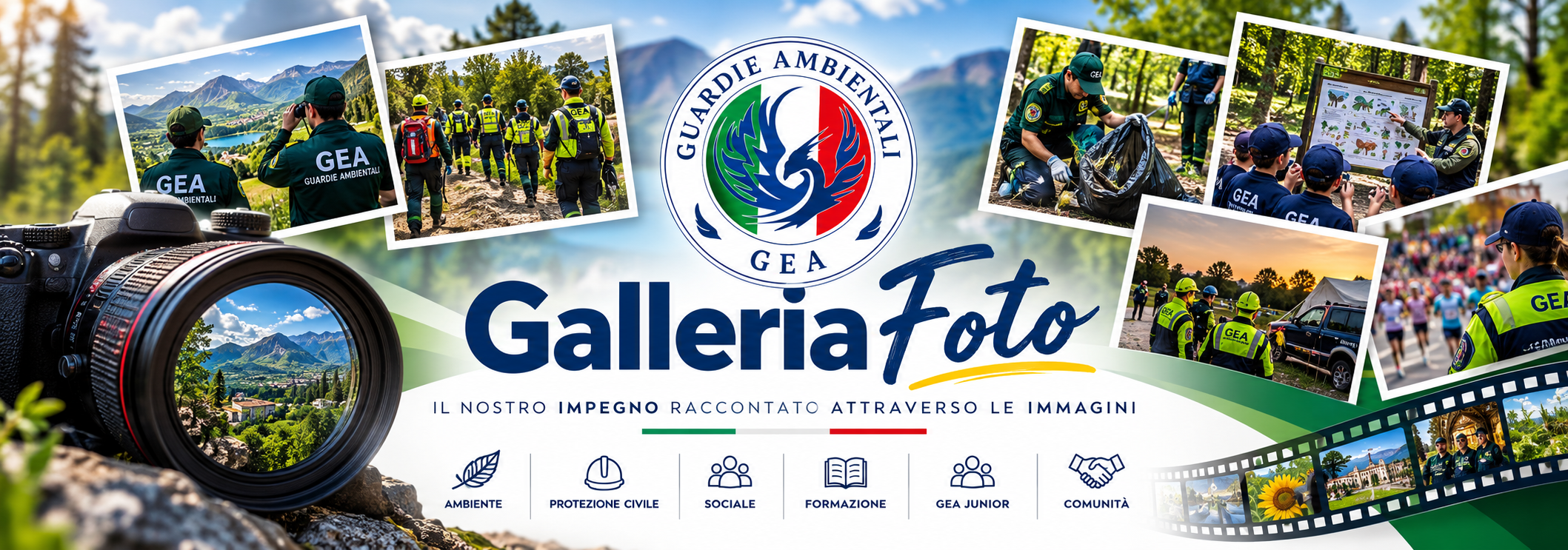 Galleria Foto GEA – attività di Protezione Civile”, “Volontari GEA durante attività ambientale